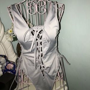 Metallic swimsuit one piece